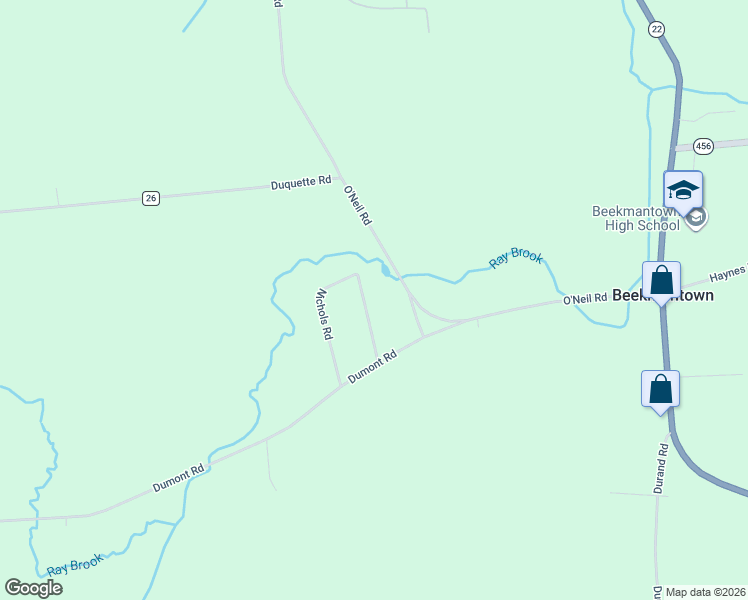 map of restaurants, bars, coffee shops, grocery stores, and more near 10 Nichols Rd in West Chazy