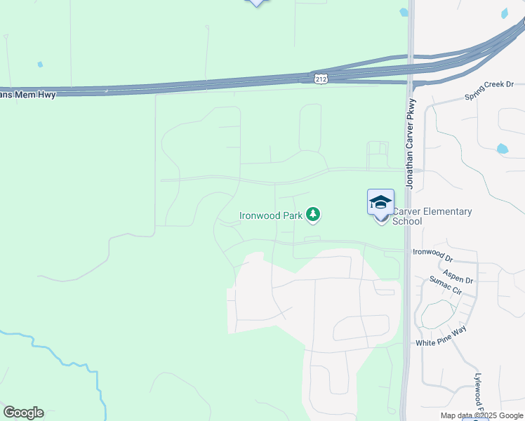 map of restaurants, bars, coffee shops, grocery stores, and more near 5225 U.S. 212 in Chaska