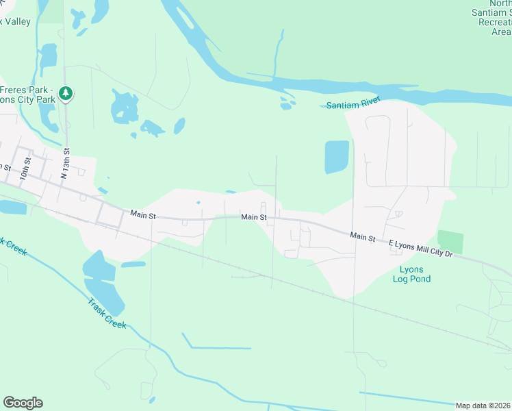 map of restaurants, bars, coffee shops, grocery stores, and more near 1909 Main Street in Lyons