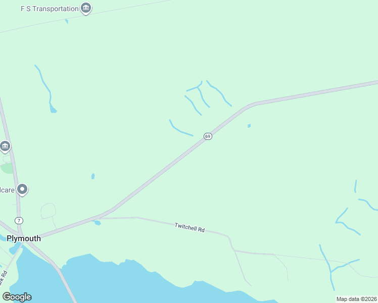 map of restaurants, bars, coffee shops, grocery stores, and more near 163 Maine 69 in Plymouth