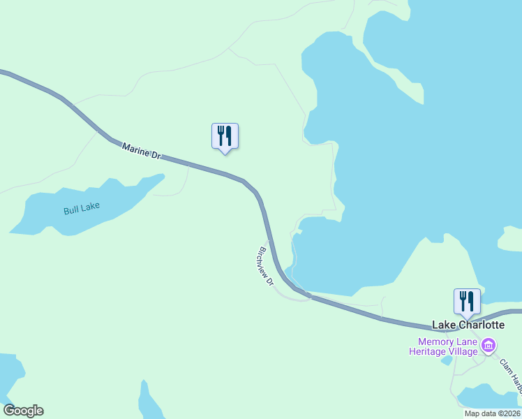 map of restaurants, bars, coffee shops, grocery stores, and more near Highway 7 in Lake Charlotte