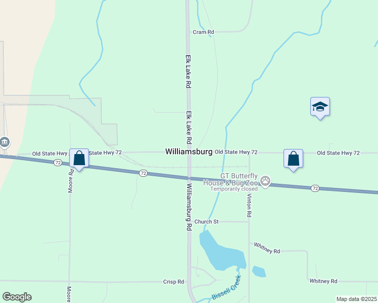 map of restaurants, bars, coffee shops, grocery stores, and more near in Williamsburg