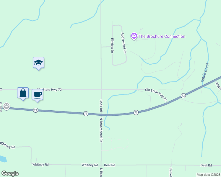 map of restaurants, bars, coffee shops, grocery stores, and more near 6000-6106 Cook Road in Grand Traverse