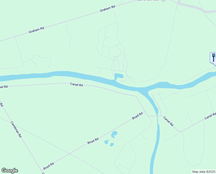 map of restaurants, bars, coffee shops, grocery stores, and more near 4202 Canal Road in Gravenhurst