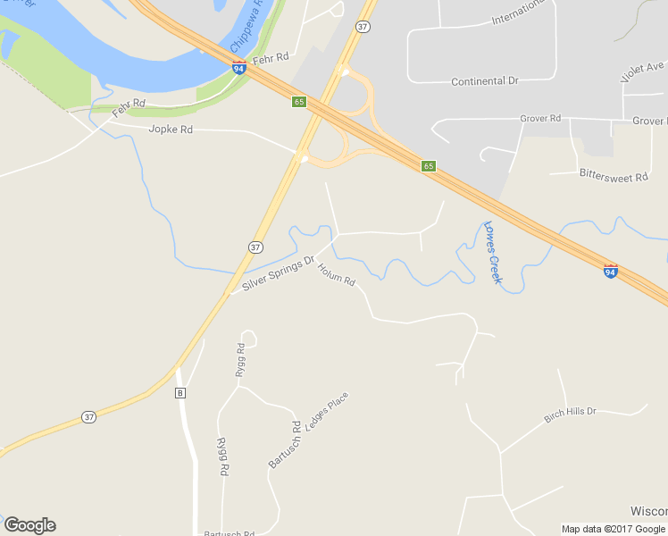 map of restaurants, bars, coffee shops, grocery stores, and more near W2417 Silver Springs Drive in Eau Claire