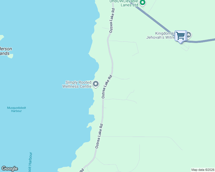 map of restaurants, bars, coffee shops, grocery stores, and more near 187 Ostrea Lake Road in Musquodoboit Harbour
