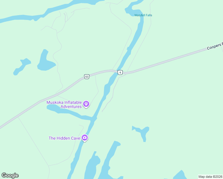 map of restaurants, bars, coffee shops, grocery stores, and more near 8168 Laidlaw Avenue in Washago