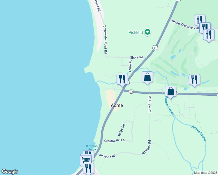map of restaurants, bars, coffee shops, grocery stores, and more near 10 South West Street in Williamsburg