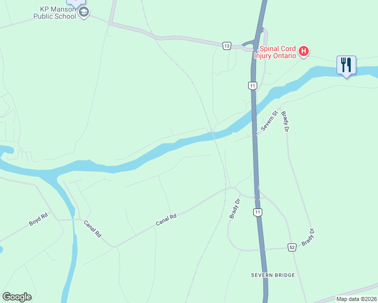 map of restaurants, bars, coffee shops, grocery stores, and more near in Simcoe County