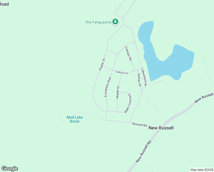 map of restaurants, bars, coffee shops, grocery stores, and more near 38 Evergreen Rise in New Ross