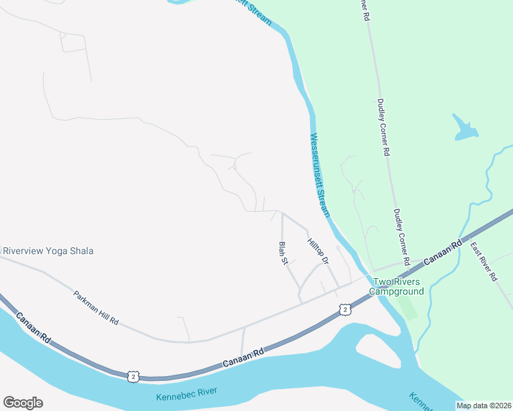 map of restaurants, bars, coffee shops, grocery stores, and more near 22 Sunrise Drive in Skowhegan
