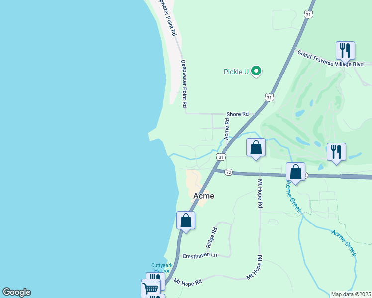 map of restaurants, bars, coffee shops, grocery stores, and more near 5669 Creeks Crossing North in Williamsburg