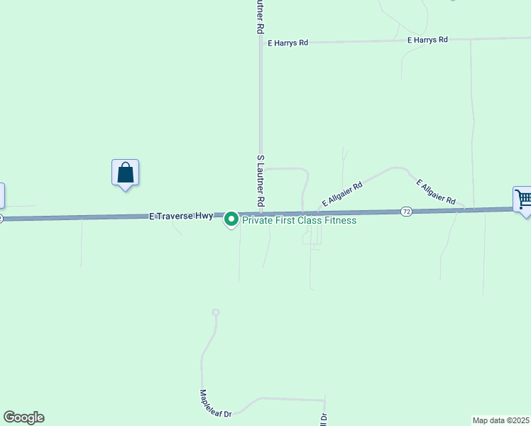 map of restaurants, bars, coffee shops, grocery stores, and more near 5999 E Traverse Hwy in CEDAR