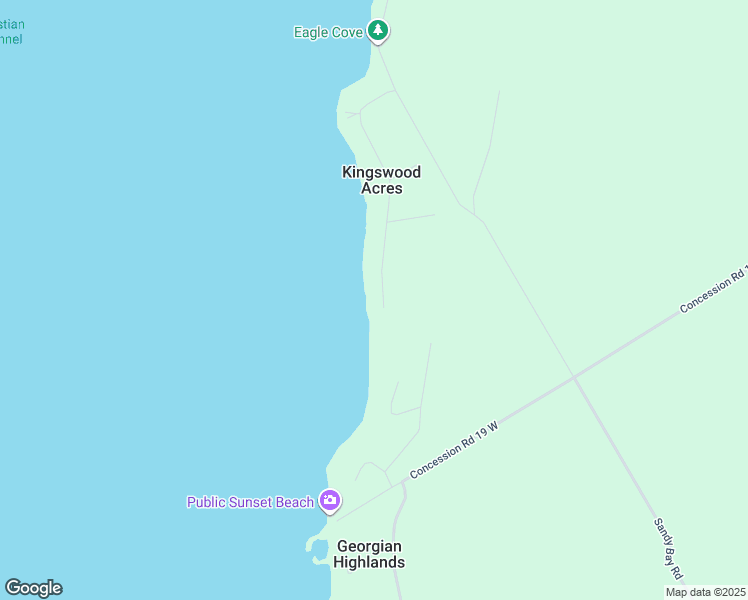 map of restaurants, bars, coffee shops, grocery stores, and more near 2110 Tiny Beaches Road North in Simcoe County