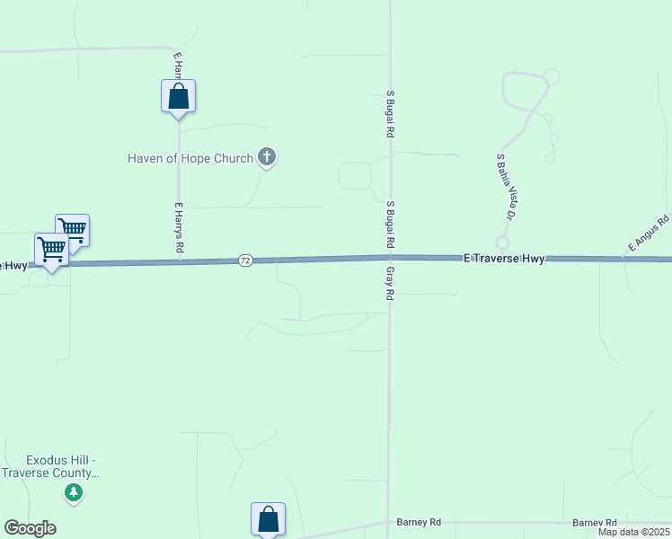 map of restaurants, bars, coffee shops, grocery stores, and more near 7940 East Traverse Highway in Traverse City