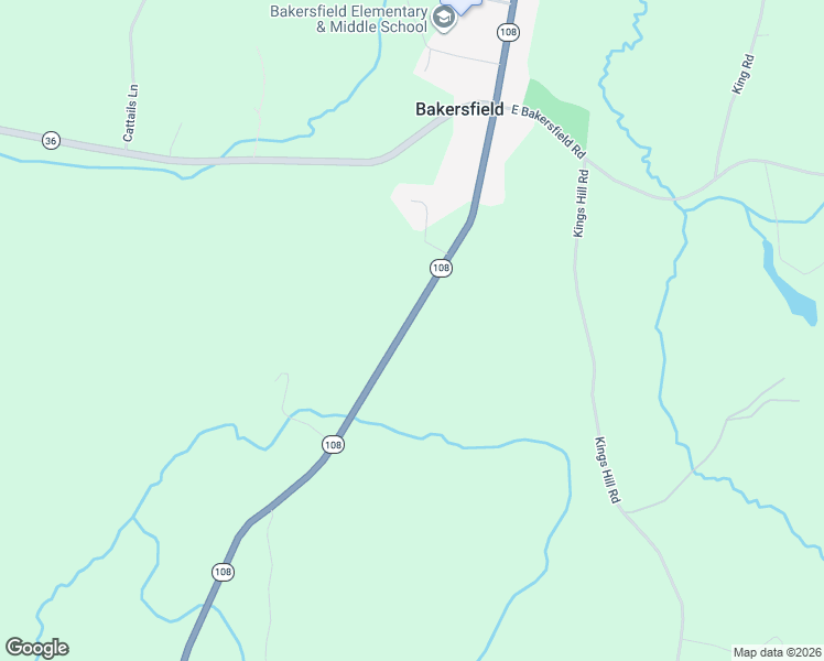 map of restaurants, bars, coffee shops, grocery stores, and more near 445 Vermont Route 108 in Bakersfield