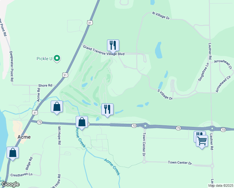 map of restaurants, bars, coffee shops, grocery stores, and more near 5049 Valleyway Drive in Williamsburg