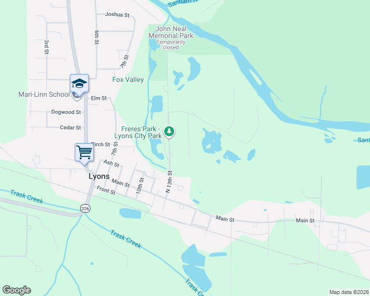 map of restaurants, bars, coffee shops, grocery stores, and more near 433 North 14th Street in Lyons