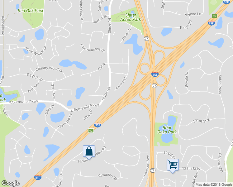 map of restaurants, bars, coffee shops, grocery stores, and more near 4954 Rusten Road in Eagan