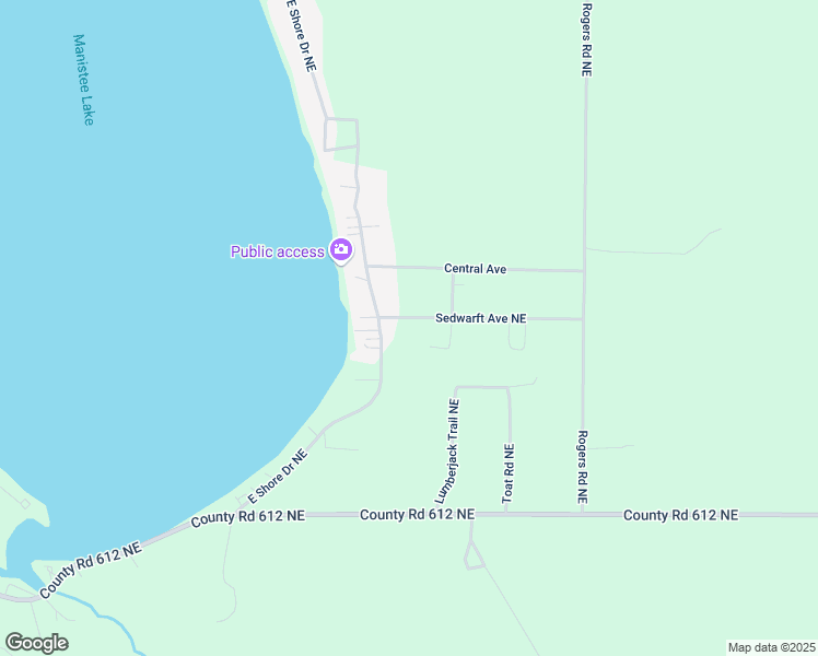 map of restaurants, bars, coffee shops, grocery stores, and more near 8100-8228 Sedwarft Avenue Northeast in Kalkaska