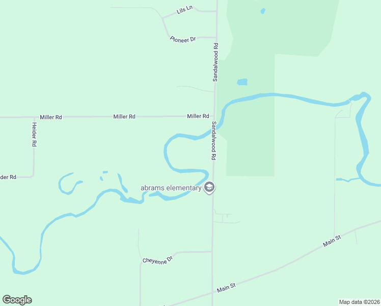 map of restaurants, bars, coffee shops, grocery stores, and more near 2839 Sandalwood Road in Abrams