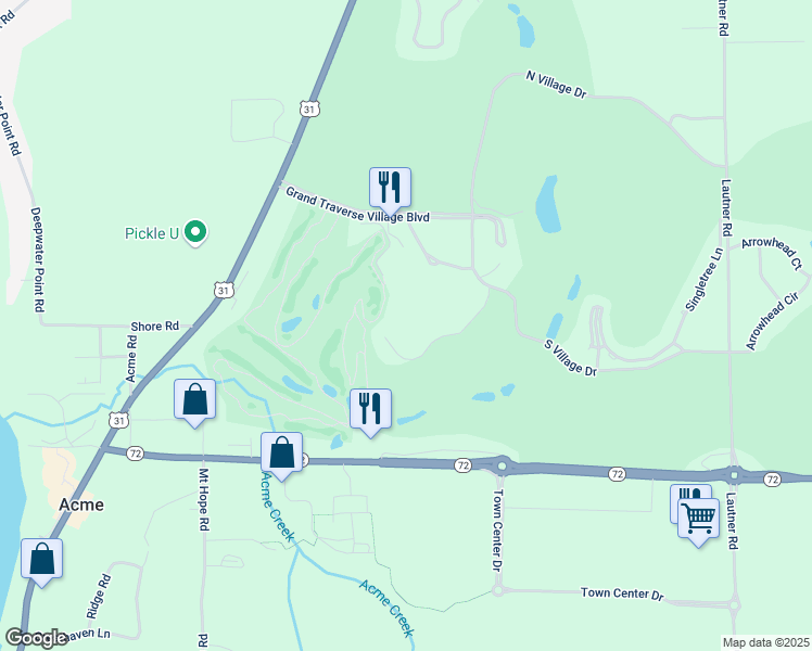 map of restaurants, bars, coffee shops, grocery stores, and more near 5049 Valleyway Drive in Williamsburg