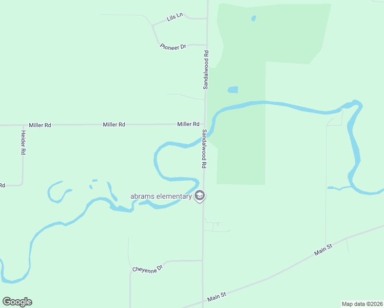 map of restaurants, bars, coffee shops, grocery stores, and more near 2839 Sandalwood Road in Abrams