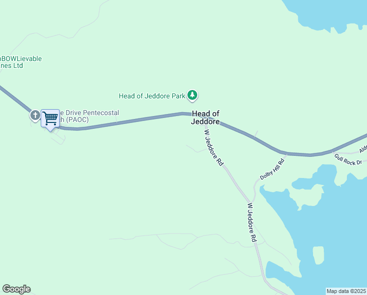 map of restaurants, bars, coffee shops, grocery stores, and more near 42 West Jeddore Road in Head of Jeddore