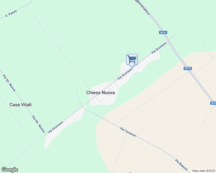 map of restaurants, bars, coffee shops, grocery stores, and more near 131 Via Scorsuro in Provincia di Ferrara