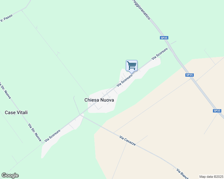 map of restaurants, bars, coffee shops, grocery stores, and more near 131 Via Scorsuro in Provincia di Ferrara