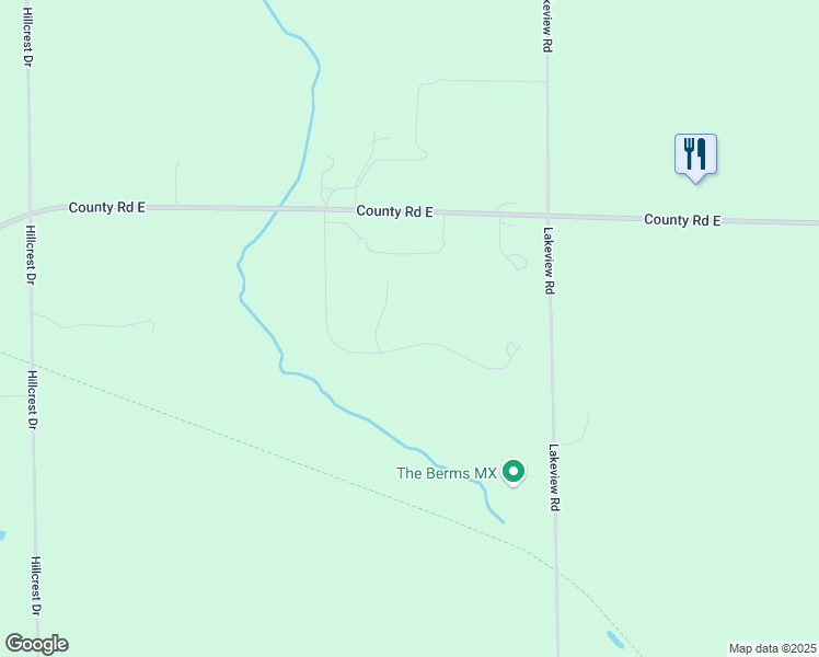 map of restaurants, bars, coffee shops, grocery stores, and more near N5152 Lakeview Way in Bonduel