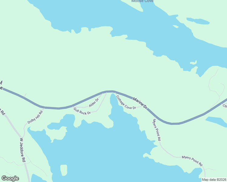 map of restaurants, bars, coffee shops, grocery stores, and more near 9513 Nova Scotia Trunk 7 in Head of Jeddore
