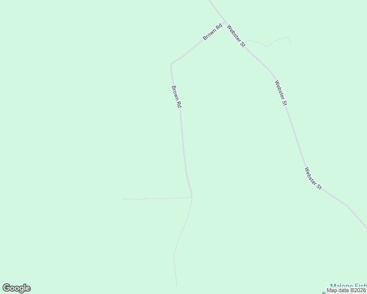 map of restaurants, bars, coffee shops, grocery stores, and more near Brown Road in Malone