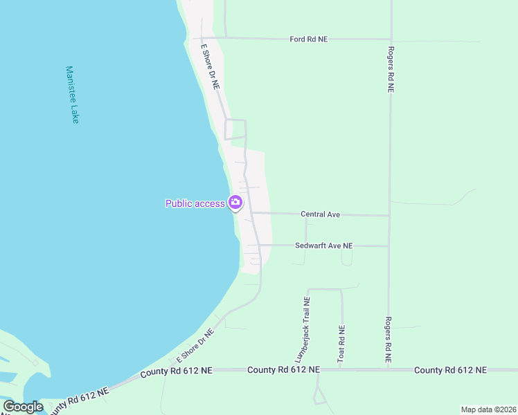 map of restaurants, bars, coffee shops, grocery stores, and more near 8000-8176 Central Avenue in Kalkaska