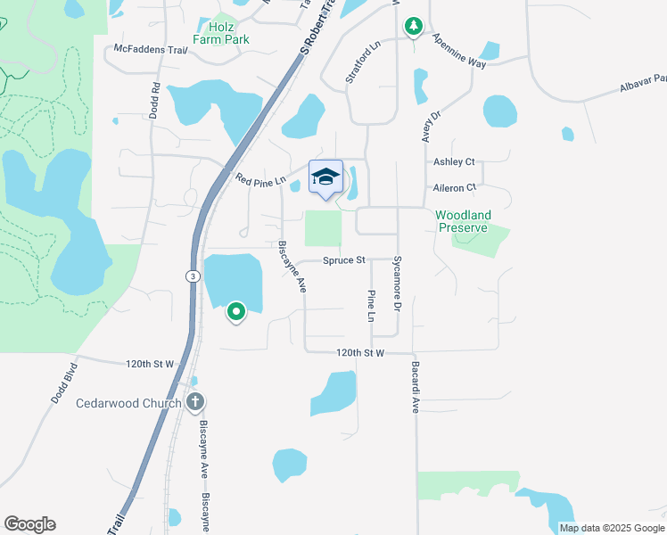 map of restaurants, bars, coffee shops, grocery stores, and more near 538 Spruce Street in Eagan