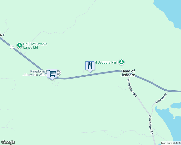 map of restaurants, bars, coffee shops, grocery stores, and more near 9101 Nova Scotia Trunk 7 in Head of Jeddore