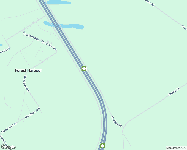 map of restaurants, bars, coffee shops, grocery stores, and more near Hodgins Road in Waubaushene