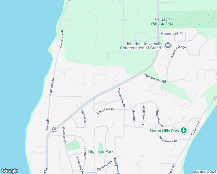 map of restaurants, bars, coffee shops, grocery stores, and more near 6300-6390 Cedarmere in Traverse City