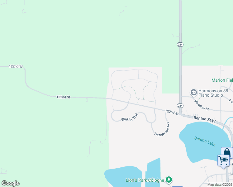 map of restaurants, bars, coffee shops, grocery stores, and more near 406 Prairie View Drive in Cologne