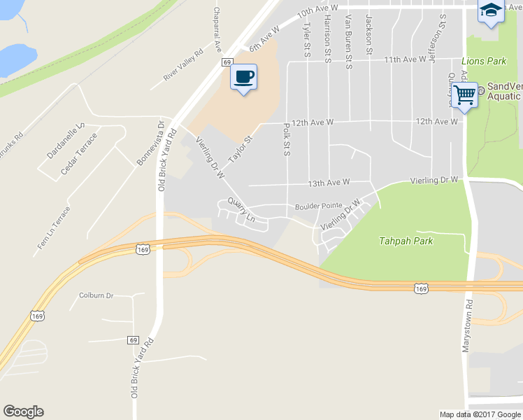 map of restaurants, bars, coffee shops, grocery stores, and more near 2122 Boulder Pointe in Shakopee
