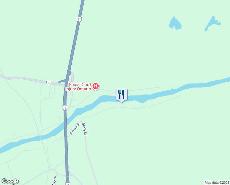 map of restaurants, bars, coffee shops, grocery stores, and more near Cowbell Lane in Severn Bridge