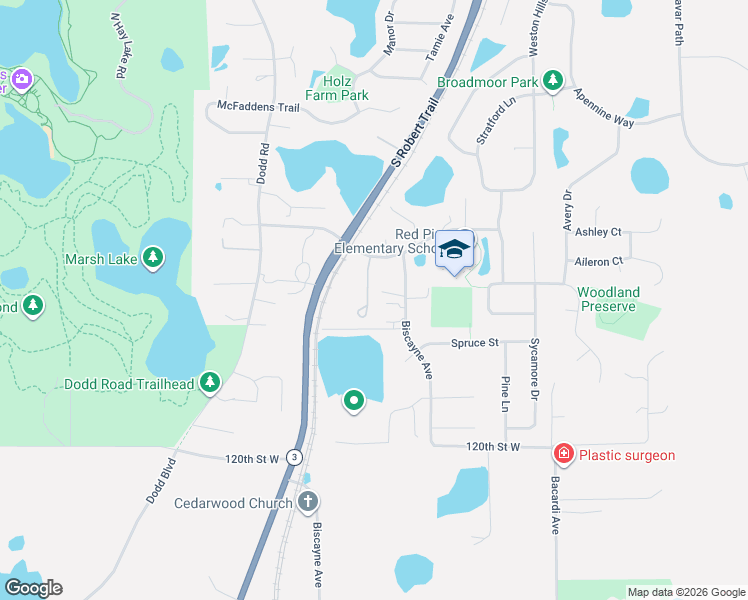 map of restaurants, bars, coffee shops, grocery stores, and more near 501-799 Gun Club Road in Eagan