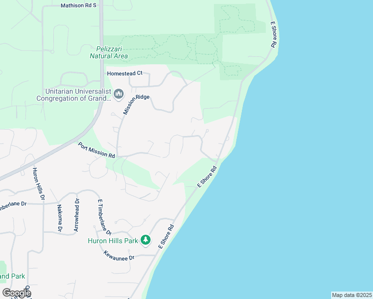 map of restaurants, bars, coffee shops, grocery stores, and more near 445-499 Hidden Ridge Drive in Traverse City