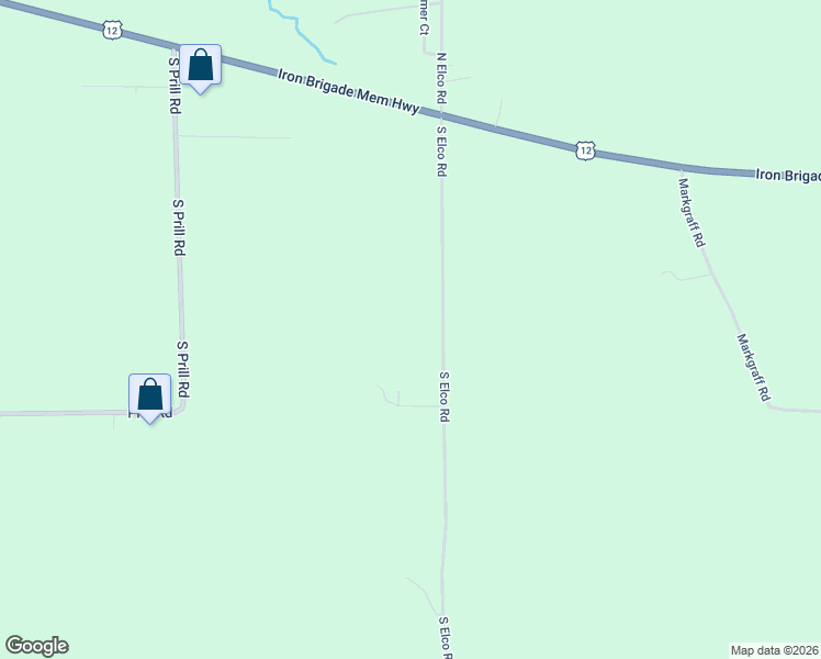 map of restaurants, bars, coffee shops, grocery stores, and more near 3778 South Elco Road in Fall Creek