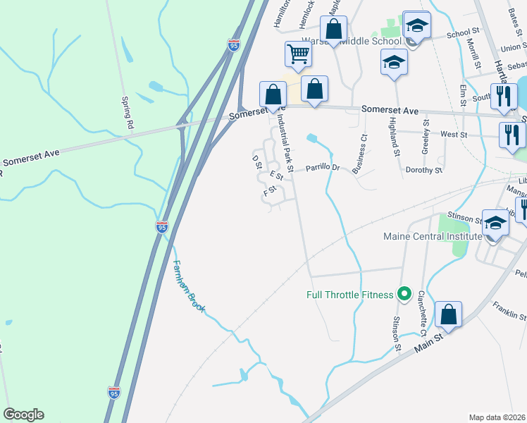 map of restaurants, bars, coffee shops, grocery stores, and more near 113 H Court in Pittsfield