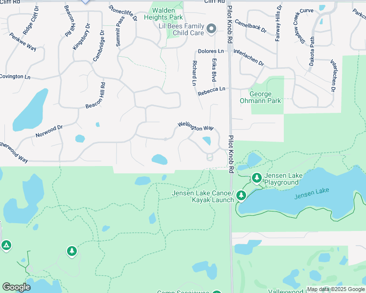 map of restaurants, bars, coffee shops, grocery stores, and more near 4890 Steeplechase Court in Eagan