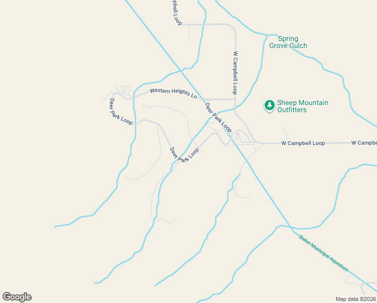 map of restaurants, bars, coffee shops, grocery stores, and more near 17546 Deer Park Loop in Baker City