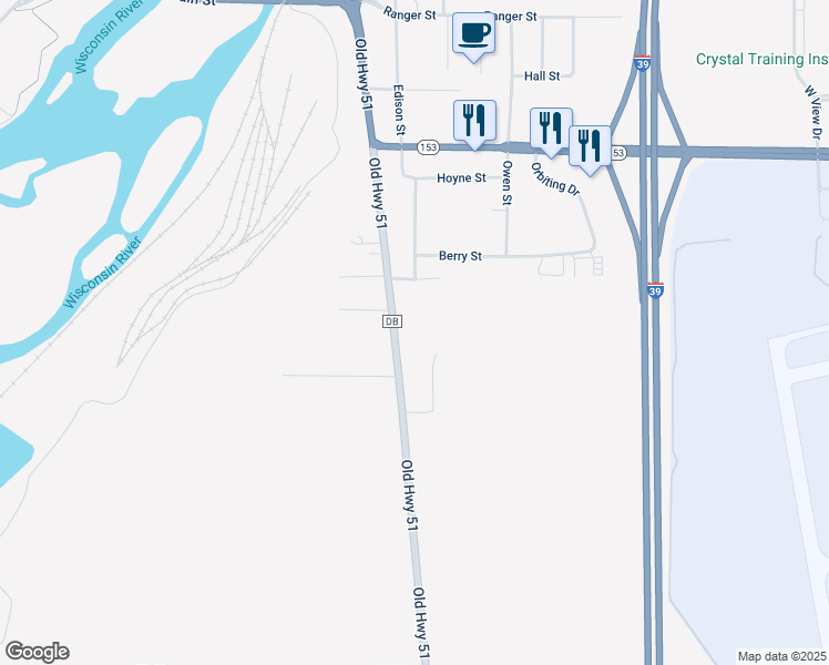 map of restaurants, bars, coffee shops, grocery stores, and more near 338 County Road DB in Mosinee
