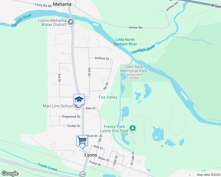 map of restaurants, bars, coffee shops, grocery stores, and more near 800 7th Street in Lyons