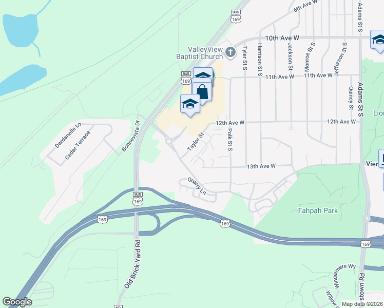 map of restaurants, bars, coffee shops, grocery stores, and more near 1279 Vierling Drive West in Shakopee